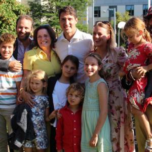 Margaret Trudeau and her family smiling