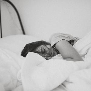 Woman sleeping in bed