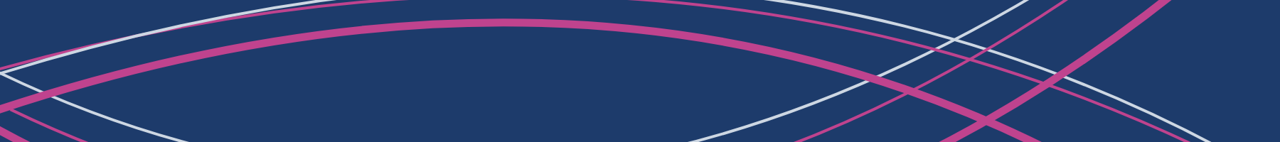 Blue banner with pink lines