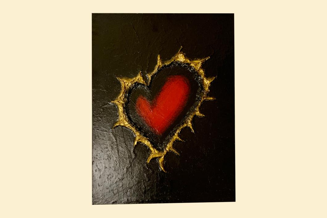 My Nakd Heart, by Linda Gallant (18”x 24”) | $300